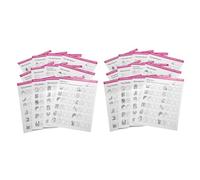 LALADEFIEE 24 Sheets Nail Art Practice Book for Beginners Manicure Training Tool Featuring Simple Creative Patterns for Various Nail and Practical Design Exercises