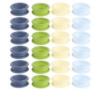 LALADEFIEE 24pcs Non-Slip Finger Inserts for Shears, Silicone Hairdressing Scissor Ring, Dog Grooming Thumb Grip Holder for Pet Grooming Scissors Accessories