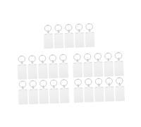 LALADEFIEE 25pcs Acrylic Photo Frame Keychain Stylish Rectangle Keyring for Creative Family and Friends for Memorable Moments