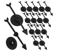LALADEFIEE 25pcs Black Plastic Rotating Game Arrows Bulk Tabletop Accessories for Party Board Games Smooth Flexible Rotation Pointers for Observation Skill Enhancement