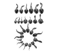 LALADEFIEE 26pcs Resin Mini Tadpole Figurines for Moss Micro Landscape Creative Bonsai Garden Ornaments Cute Small Tadpole Decor for DIY Moss Garden and Home Decoration