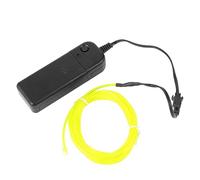 LALADEFIEE 2M El Wire Lights LED Electroluminescent Wire 3V Battery Box Fluorescent Green Strobe Lights for Decorations