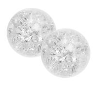 LALADEFIEE 2pcs 4cm Rotating Glass Balls for Indoor Water Fountain Replacement, Spinning Crystal Orbs for Tabletop Waterfall Decor in Home Office Study