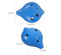 LALADEFIEE 2pcs Ac Ocarina Portable Lightweight Musical Instruments for Beginners and Adults Small Blue Ocarinas with Clear Melodious Sound Easy to Learn and Play for Students and Giving