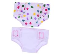 LALADEFIEE 2pcs Adjustable Doll Diapers Reusable Cloth Doll Underwear Soft Clothes for Pretend Play for Nurturing Fun and Imagination