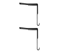 LALADEFIEE 2pcs Adjustable over Cabinet Hook Metal Cabinet Hook Black Flexible Placement for Kitchen Storage