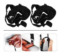 LALADEFIEE 2Pcs Adjustable Over Door Hook Hangers Black Multifunctional Strap Hooks for Clothes Hats Towels Organizer Space-Saving Door Hanger Back Mounted