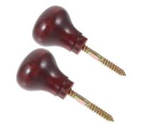 LALADEFIEE 2PCS African Bloodwood Replacement Cane Handles for Elderly Walking Sticks, Ergonomic Polished Wood Grip Non-Slip Support, Walking Stick Handle Accessories for Seniors