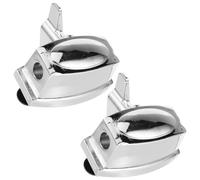 LALADEFIEE 2pcs Alloy Floor Tom Leg Mount Bracket - Musical Instrument Drum Holder Base - Tom Drum Hardware Accessory for Rehearsals Stage Gigs School Bands