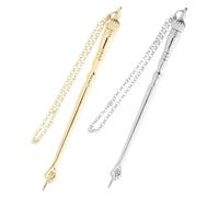 LALADEFIEE 2pcs Bible Reading Pointer Tool Metal Torah Pointer Chain for Boys and Girls Adults Jewish for Torah Book Study