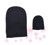 LALADEFIEE 2pcs Black Self Tanning Mitt Gloves with Sponge and Flocking Material, Portable Design to Save Essential Oil, for Applying Sunscreen and Sunless Tanning for Women