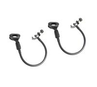 LALADEFIEE 2pcs C-shape Clamp Microphone Holder Black Rotatable Stand for Microphone Storage Use Desk Shelf