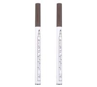 LALADEFIEE 2Pcs Chestnut Four-Pronged Eyebrow Pencil Set with Micro-Fork Tip Applicator, Natural-Looking Eyebrow Makeup Pen for Precise Brow Styling and Tattoo Effect