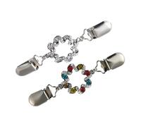 LALADEFIEE 2pcs Chic Pearl Rhinestone Scarf Buckle Brooch Fashionable Clothes Decor Accessories for Shawls Cardigans and Scarves Stylish Pins Gift for Women