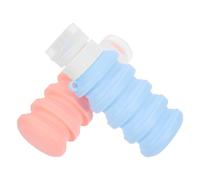 LALADEFIEE 2pcs Collapsible Travel Bottles Leakproof Flip Top Silicone Squeeze Containers for Lotion Soap Compact Foldable Toiletries for Travel Supplies