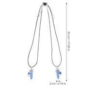 LALADEFIEE 2pcs Couples Magnetic Matching Pendant Necklaces with Luminous Hexagonal Spaceman Crystal Charm Black Leather Cord Romantic Jewelry for Him and Her