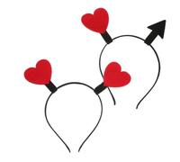 LALADEFIEE 2pcs Cupid Heart Arrow Headband Love Heart Bopper Decorative Headdress for Valentine's Day Christmas Party Favors Comfortable Sturdy Hair Accessories for Any Occasion
