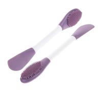 LALADEFIEE 2Pcs Double Ended Silicone Facial Mask Applicators Lightweight Makeup Brushes for Even Application for Home Salon Use for Mud Masks