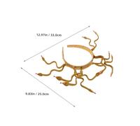LALADEFIEE 2pcs Egyptian Queen Headpiece Bendable Snake Hair Accessories in Deep Green and Earthy Gold Medusa Snake Headband for Women Authentic Pharaoh Costume Halloween and Themed Party