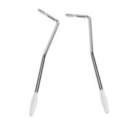 LALADEFIEE 2pcs Electric Guitar Tremolo Bar with White Plastic Tip Chrome Plated Threaded Single Tremolo Arm Replacement