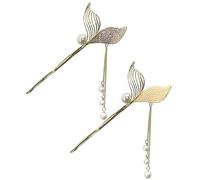 LALADEFIEE 2pcs Elegant Tassel Hair Sticks Fish Tail Hair Chopsticks for Retro Style Updos for Weddings Parties and Daily Wear