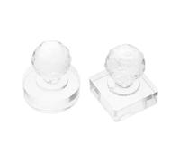 LALADEFIEE 2pcs Eyeshadow Stamp Pressing Tool with Square Round Molds for Palette Repair Portable DIY Makeup Compact Powder Press Kit for Travel and Business Use