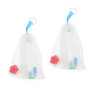 LALADEFIEE 2Pcs Face Cleansing Foaming Soap Nets Portable Mesh Pouch for Quick Bubble Creation Soft Material Hanging for Easy Drying and Soap Use