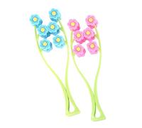 LALADEFIEE 2pcs Facial Massage Roller Set Manual Face Roller for Wrinkles Reduction and Anti-aging Pink and Blue Skin Care Tool for Facial Massage in Beauty Routine