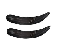 LALADEFIEE 2pcs Facial Massage Stick Ox Horn Acupuncture Pen for Deep Tissue Trigger Point Therapy Ergonomic Guasha Tool for Neck Foot Back Relief and Enhanced Skincare Absorption Black