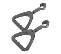 LALADEFIEE 2pcs Gray Triangle Car Assist Handles Semicircle Hand Grips Portable Grab Bars for Elderly Support in Subway Bus and Vehicle Standing Aid Easy Installation