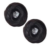LALADEFIEE 2pcs Hairpiece Scrunchies Bun Hair Rings Extension for Effortless Updos Messy Bun Accessories for Daily Wear and Special Occasions Natural Hair Extensions