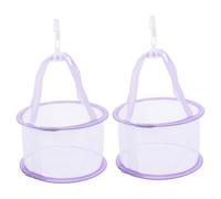 LALADEFIEE 2pcs Hanging Makeup Sponge Drying Basket Multifunctional Mesh Drying Rack for Brushes Beauty Eggs for Indoor Organizing Items Design
