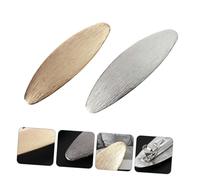 LALADEFIEE 2pcs Long Oval Hair Barrettes for Women and Spring Hair Clips with Strong Grip for Curly Straight Stylish Gold Silver Accessories