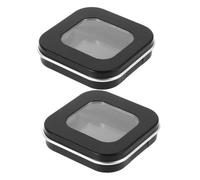 LALADEFIEE 2pcs Magnetic Eyeshadow Replacement Box Refillable Loose Powder Container with Secure Closure Compact Travel Makeup Storage for Highlighter Blush