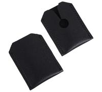 LALADEFIEE 2pcs Manual Head Protective Cover Simulated Leather Safety Sleeve for Men's Double Edge Travel Protective Case