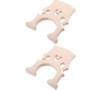 LALADEFIEE 2pcs Maple Cello Bridge Natural Wood Tone Improving Sound Quality Lightweight Replacement Parts for Professional Cello Accessories