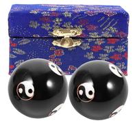 LALADEFIEE 2pcs Metal Handballs Massage Balls for Exercise Fingers and Bad Mood Premium Metal Material Palm Massage Balls for Hand Therapy and Relaxation Random Color