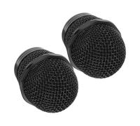 LALADEFIEE 2pcs Metal Microphone Grill Replacement Heads with Plosive and Splash Resistant Design Mic Mesh Ball Grille for Ktv Studio Stage Performances Fit for Various Microphone Models