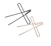 LALADEFIEE 2pcs Metal Music Book Clamps Sheet Clip Music Note Holders Rose Gold and Black Finish for Musicians and Stands