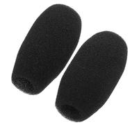 LALADEFIEE 2pcs Microphone Covers Sponge Protector Lapel Mic Windscreen Lapel Headset Microphone Covers Mic Wind Muff Windscreens Wind Muffler