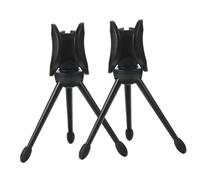 LALADEFIEE 2Pcs Microphone Stand Tripod Plastic Mic Holder for Home Desktop Use Stable Non-slip Mic Storage Support for Stage and Recording