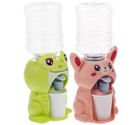 LALADEFIEE 2pcs Mini Water Dispenser Pretend Educational Drinking Fountain Set for Boys, Small Size Water Fountain for Kitchen Role Play and Learning