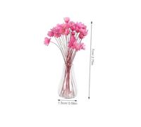 LALADEFIEE 2pcs Miniature Glass Vases with Tiny Dried Flowers for Dollhouse Decor Sturdy Transparent Mini Plant Accessories Compact for Small-scale Displays and Artistic Miniature Scenes