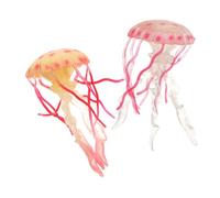 LALADEFIEE 2Pcs Model Jellyfish Decorative Sea Creature Figures for Education and Decor Safe Desktop Ornaments Enhancing Creativity and Environmental Awareness