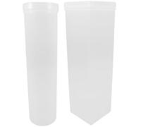 LALADEFIEE 2pcs Multifunctional Food Storage Containers Transparent Cookie Canisters and Cracker Holders with Sealing Lid for Snacks Chips and Desserts Round Square