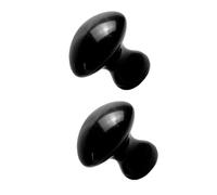 LALADEFIEE 2pcs Mushroom Facial Massage Stones Smooth Massaging Tool for Skin Care Absorption and Relaxation Suitable for Men Women Teens Black