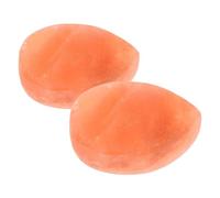 LALADEFIEE 2pcs Natural Mineral Salt Soap Heart Leaf Shape Hand-carved Massage Stone for Body Spa Exfoliating Unfragranced Detox Bath Spa Stone
