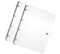 LALADEFIEE 2pcs Notebook Covers Binder Plastic Refillable Shells with Creative Snap-Lock for Office and School Organization