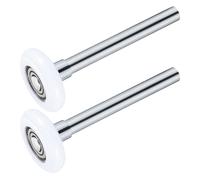 LALADEFIEE 2pcs Nylon Garage Door Roller with Steel Stem Replacement Roller Wheel for Residential Garage Doors Stable Performance and Dirt Prevention Compatible