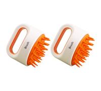 LALADEFIEE 2pcs Orange Shampoo Brush Scalp Massager with Abs Material for Adults, Multifunctional Massage Tool to Stimulate and Promote, Suitable for Wet and Dry Use